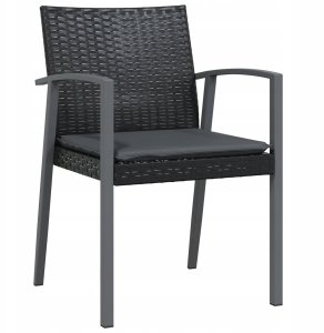 vidaXL Zestaw do jadalni w ogrodzie 5 pcs Czarny Polirattan Lumarko! 6