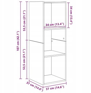 Szafka na Telewizor na Ścianę 4 pcs Czarny dąb Lumarko! 10