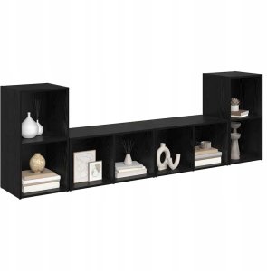 Zestaw szafek RTV 4 pcs Czarny dąb 37 x 35 x 72 cm Lumarko! 3