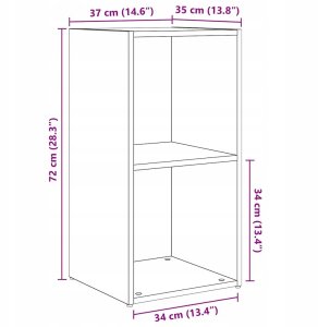 Zestaw szafek RTV 4 pcs Czarny dąb 37 x 35 x 72 cm Lumarko! 10