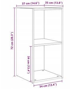 Zestaw szafek RTV 2 pcs Czarny dąb 72 x 35 x 36.5 cm Lumarko! 10