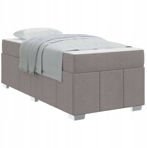 Ramka łóżka z materacem Ciemnoszary 80 x 200 cm tkanina Lumarko! 2