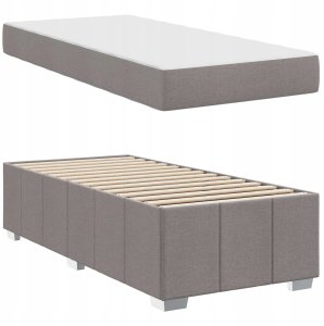 Ramka łóżka z materacem Ciemnoszary 80 x 200 cm tkanina Lumarko! 5