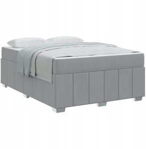 Ramka łóżka z materacem Jasnoszary 160 x 200 cm tkanina Lumarko! 3