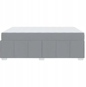 Ramka łóżka z materacem Jasnoszary 160 x 200 cm tkanina Lumarko! 7