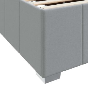 Ramka łóżka z materacem Jasnoszary 160 x 200 cm tkanina Lumarko! 9