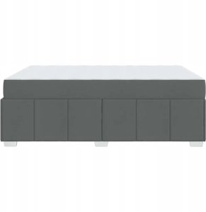 Ramka łóżka z materacem ciemno szary 160 x 200 cm tkanina Lumarko! 7