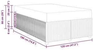 Ramka łóżka Inny Niebieski 120 x 190 cm tkanina Lumarko! 11