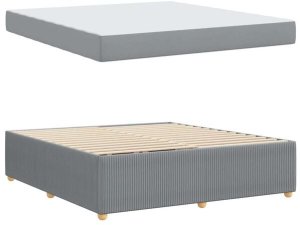 Ramka łóżka Inny Jasnoszary 180 x 200 cm tkanina Lumarko! 4