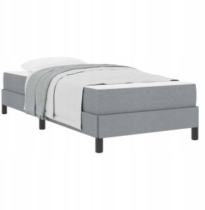 Łóżko sprężynowe z materacem Jasnoszary 90 x 190 cm tkanina Lumarko! 3