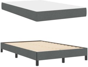 Łóżko sprężynowe z materacem ciemno szary 120 x 200 cm tkanina Lumarko! 5