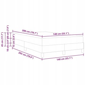 Łóżko sprężynowe z materacem ciemno szary 140 x 200 cm tkanina Lumarko! 11