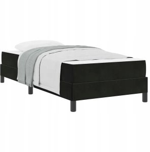 Łóżko kontynentalne z materacem Czarny 80 x 200 cm Aksamit Lumarko! 3