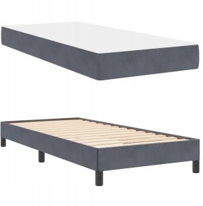 Łóżko kontynentalne z materacem Ciemnoszary 100 x 200 cm Lumarko! 5