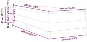 Łóżko kontynentalne z materacem Różowy 90 x 200 cm Aksamit Lumarko! 11