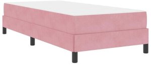 Łóżko kontynentalne z materacem Różowy 90 x 200 cm Aksamit Lumarko! 4