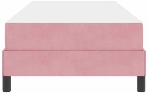 Łóżko kontynentalne z materacem Różowy 90 x 200 cm Aksamit Lumarko! 6