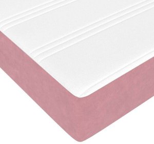 Łóżko kontynentalne z materacem Różowy 90 x 200 cm Aksamit Lumarko! 9