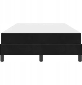 Łóżko kontynentalne z materacem Czarny 120 x 200 cm Aksamit Lumarko! 6