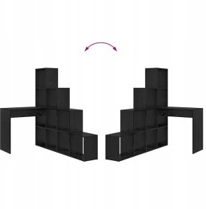 Biurko vidaXL Czarne 101.5 cm x 149.5 cm 10