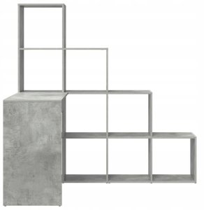 Biurko vidaXL Szare 101.5 cm x 149.5 cm 6