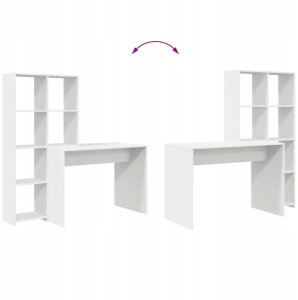 Biurko vidaXL Białe 138.5 cm x 55 cm 9