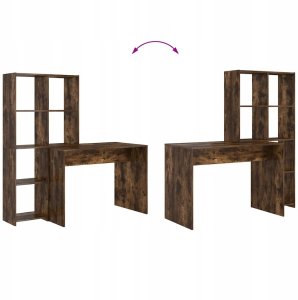 Biurko vidaXL Brązowe 138.5 cm x 55 cm 9