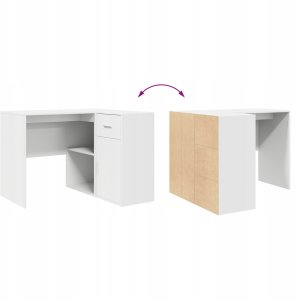 Biurko vidaXL Białe 102 cm x 75 cm 10