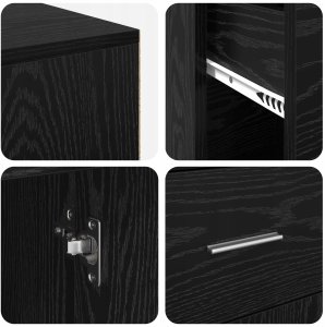 Biurko vidaXL Czarne 102 cm x 50 cm 9