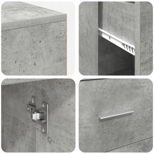 Biurko vidaXL Szare 102 cm x 50 cm 9