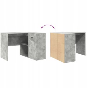 Biurko vidaXL Szare 102 cm x 50 cm 10