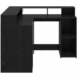 Biurko vidaXL Czarne 130 cm x 130 cm 6