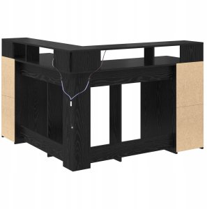 Biurko vidaXL Czarne 130 cm x 130 cm 7