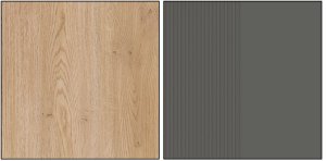 Komoda Szafka jednodrzwiowa z 3 szufladami Dąb Szary Złoty DANTE DT03 9