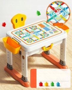 Klocki konstrukcyjne stolik 3w1 zawiera 55 elementÃ³w 12