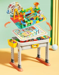 Klocki konstrukcyjne stolik 3w1 zawiera 55 elementÃ³w 2