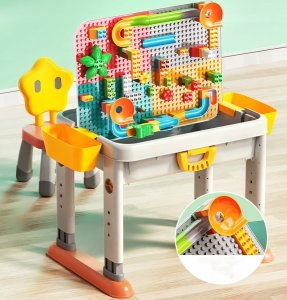 Klocki konstrukcyjne stolik 3w1 zawiera 55 elementÃ³w 6