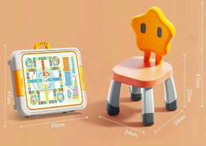 Klocki konstrukcyjne stolik 3w1 zawiera 55 elementÃ³w 9