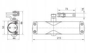 Duru pritraukejas GEZE 1000, apkrova iki 60 kg, pilka spalva 2