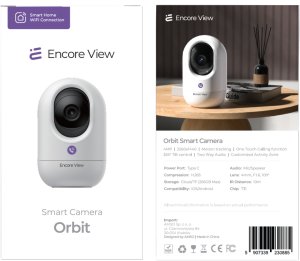 Nowa inteligentna kamera domowa WiFi PTZ 4Mpx FHD 3x Zoom IR night vision USB-C Encore View Orbit 8