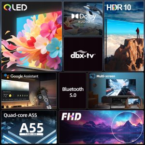 Telewizor CHiQ L40QST TV 40", QLED, Full HD, Google TV, Frameless, Dolby Audio, dbx-tv, HDR 10 2
