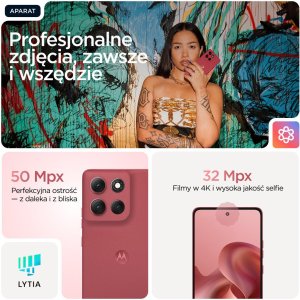 Smartfon Motorola Moto G86 5G 12/256GB Różowy (PB8X0035PL) 4