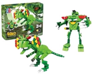 Klocki Konstrukcyjne Dinozaur Robot 2w1 50-70 el. Mix LEAN TOYS 3