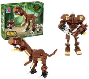 Klocki Konstrukcyjne Dinozaur Robot 2w1 50-70 el. Mix LEAN TOYS 4