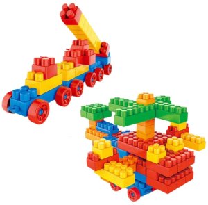 Zestaw Klocki Konstrukcyjne Przestrzenne Kolorowe 100 el. LEAN Toys 2