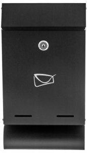 Skrzynka Pocztowa Na Listy Gazety Stal Ocynkowana Czarna 32,5x22,5x9,5cm 3