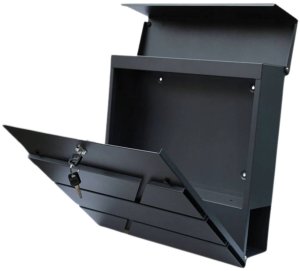 LeanToys Duża Skrzynka Pocztowa Na Listy Gazety Antracytowa 37x37x11 cm 2