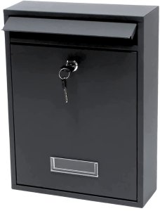 Skrzynka Pocztowa Na Listy Stal Ocynkowana Czarna 32x21,5x8,5cm 3