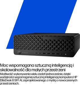 Komputer HP HP EliteDesk 8 SFF G1i Desktop AI PC Intel Core Ultra 7 265 16 GB DDR5-SDRAM 1 TB SSD Windows 11 Pro Czarny 6