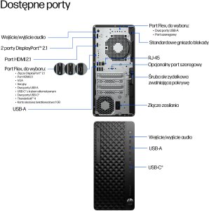 Komputer HP EliteDesk 8 G1i Tower AI Ultra 5 235 16GB DDR5 512GB SSD Czarny (A55S1ET) 2